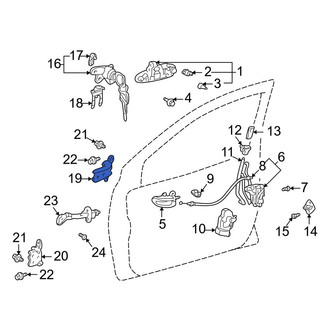 Toyota OE - Front Left Upper Door Hinge