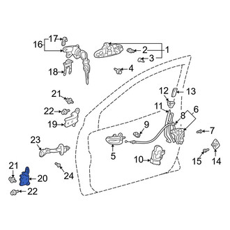 Toyota OE - Front Left Lower Door Hinge
