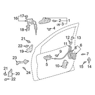 Toyota OE - Front Door - Lock & Hardware (4 Doors)