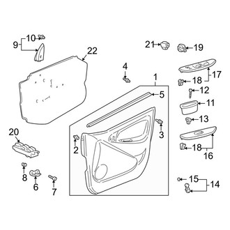 Toyota OE - Front Door - Interior Trim (4 Doors)