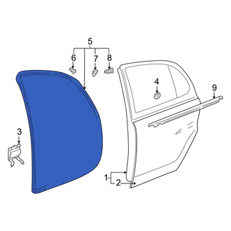 Toyota OE - Rear Left Door Seal