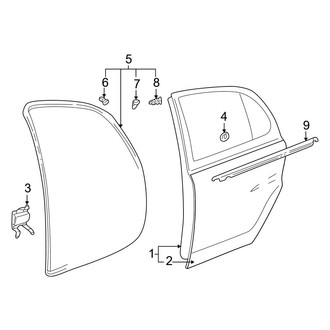 Toyota OE - Rear Door - Door & Components (4 Doors)
