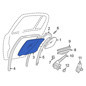 Toyota OE - Front Left Door Glass