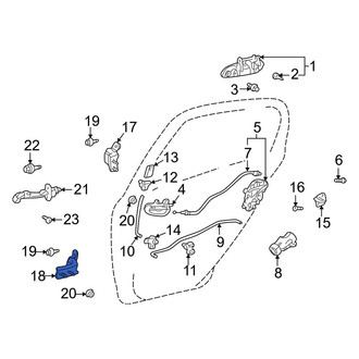 Toyota OE - Rear Left Lower Door Hinge