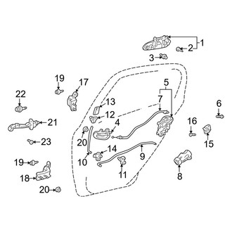 Toyota OE - Rear Door - Lock & Hardware (4 Doors)
