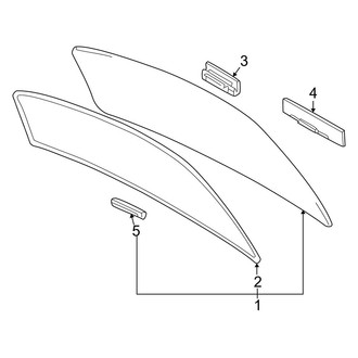 Toyota OE - Back Glass - Exterior Trim