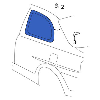 Toyota OE - Rear Left Quarter Glass