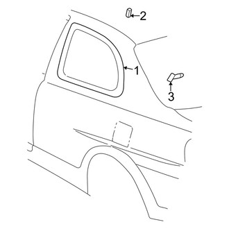 Toyota OE - Quarter Panel - Glass (2 Doors Sedan)