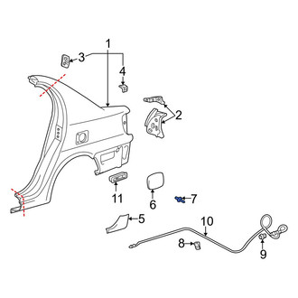 Toyota OE - Fuel Filler Door Rivet