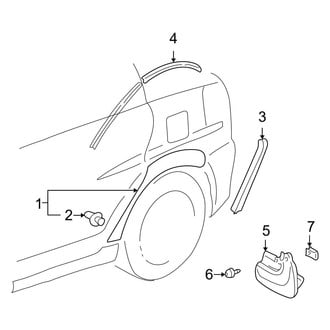 Toyota OE - Quarter Panel - Exterior Trim (4 Doors)