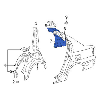 Toyota OE - Rear Left Inner Roof Side Rail Reinforcement