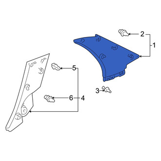 Toyota OE - Rear Left Lower Interior Quarter Panel Trim Panel