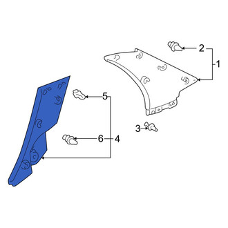 Toyota OE - Rear Left Lower Interior Quarter Panel Trim Panel