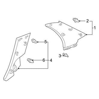 Toyota OE - Quarter Panel - Interior Trim (4 Doors)