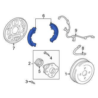 Toyota OE - Rear Drum Brake Shoe