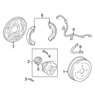 Toyota OE - Rear Suspension - Brake Components