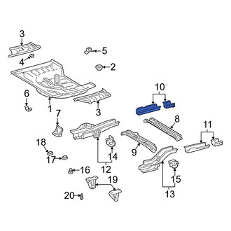 Toyota OE - Rear Right Floor Side Rail