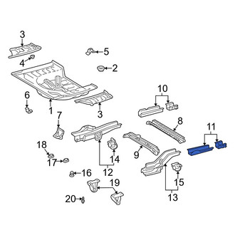 Toyota OE - Rear Left Floor Side Rail