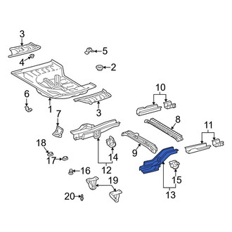 Toyota OE - Rear Left Floor Side Rail