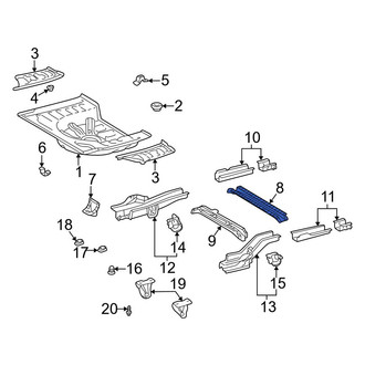 Toyota OE - Rear Floor Pan Crossmember
