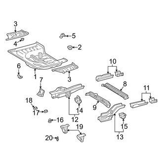 Toyota OE - Rear Body & Floor - Floor & Rails
