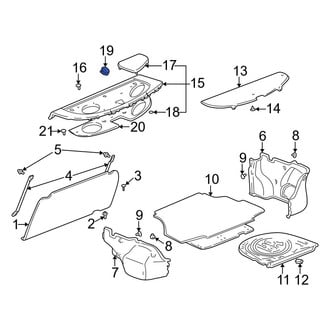 Toyota OE - Package Tray Trim Cap