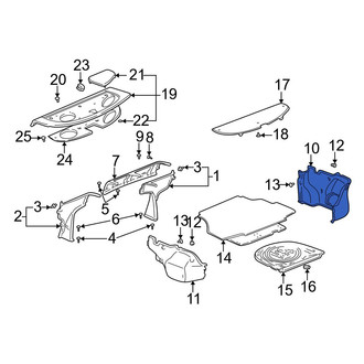 Toyota OE - Rear Right Trunk Trim Panel