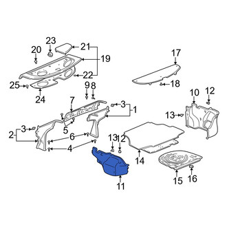 Toyota OE - Rear Left Trunk Trim Panel