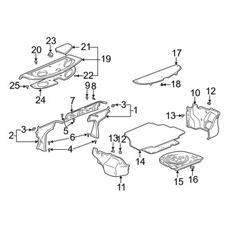 Toyota OE - Trunk Floor Storage Box Clip