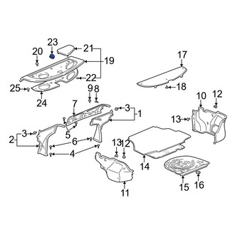 Toyota OE - Package Tray Trim Cap
