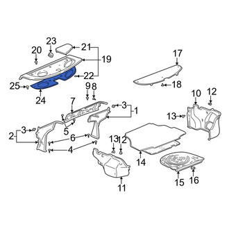 Toyota OE - Package Tray Trim Insulator