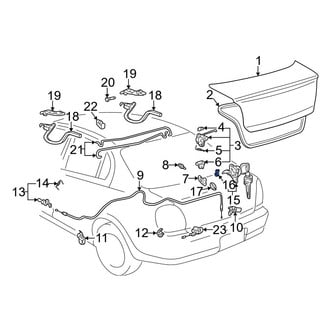 Toyota OE - Deck Lid Lock Cylinder Clip