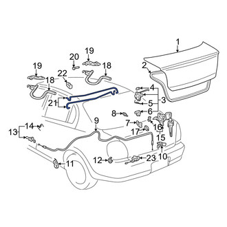 Toyota OE - Rear Left Trunk Torque Rod