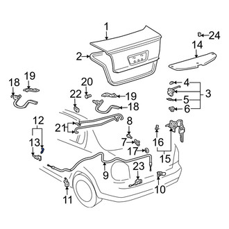 Toyota OE - Rear Deck Lid Release Lever