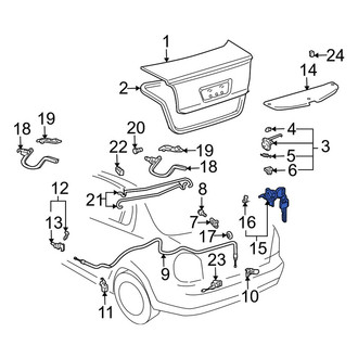 Toyota OE - Rear Trunk Lock Cylinder and Key