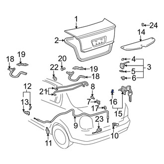 Toyota OE - Deck Lid Lock Cylinder Clip