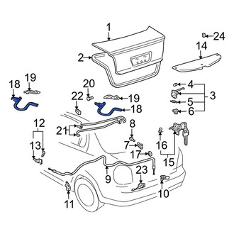 Toyota OE - Rear Deck Lid Hinge