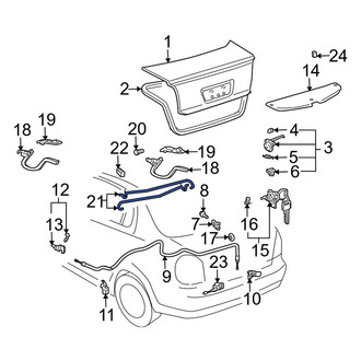 Toyota OE - Rear Left Trunk Torque Rod