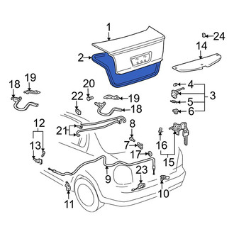 Toyota OE - Rear Deck Lid Seal