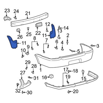 Toyota OE - Rear Left Bumper Seal