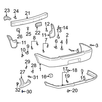Toyota OE - Rear Bumper Cover Screw