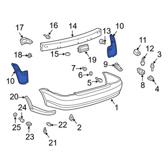 Toyota OE - Rear Left Bumper Seal