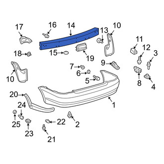 Toyota OE - Rear Bumper Impact Bar