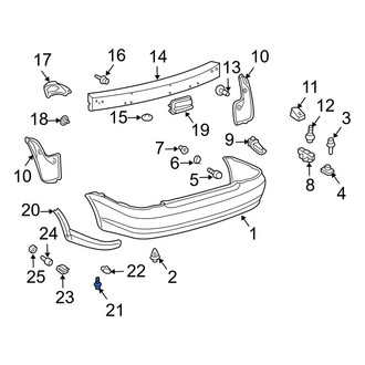 Toyota OE - Rear Bumper Cover Screw