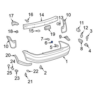 Toyota OE - Rear Bumper Cover Washer
