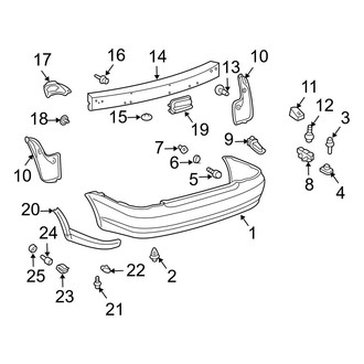 Toyota OE - Rear Bumper - Bumper & Components