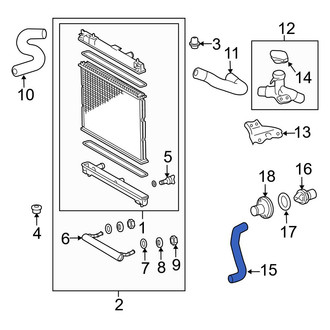 Toyota OE - Lower Radiator Coolant Hose