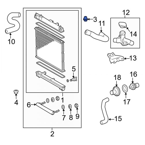 Toyota OE 9048022025 - Engine Cooling Fan Shroud Insulator