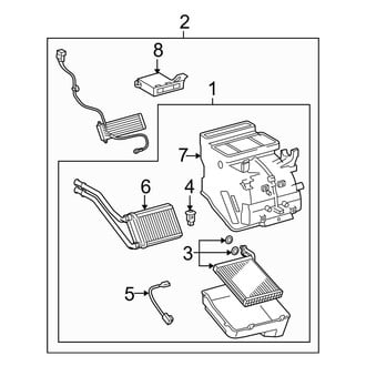 Toyota OE - Air Conditioner & Heater - Evaporator Components