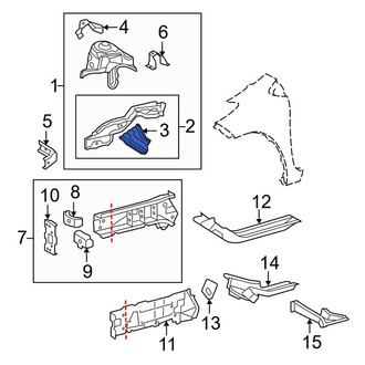 Toyota OE - Left Fender Bracket